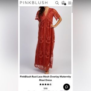 Burnt Orange Lace Dress